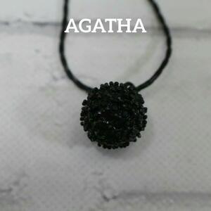 [ anonymity delivery ] AGATHA Agata necklace black ball 