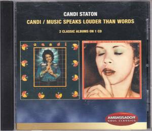 ☆CANDI STATON(キャンディ・ステイトン)/Candi＆Music Speaks Louder Than Words『74年＆77年のサザン・ソウル大名盤２in１』激レア＆廃盤