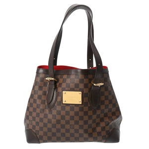 LOUIS VUITTON ルイヴィトン ダミエ ハムステッドMM ブラウン N51204 レディース ダミエキャンバス ハンドバッグ Aランク 中古 銀蔵