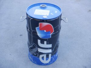 elf エルフ 50L 空 ドラム缶 携行缶 ガソリンタンク 燃料タンク ガレージのオブジェ や BBQ コンロ 加工用に 全長約62cm 直径約36cm