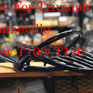 Triumph トライアンフ ボンネビル 新型T100 / T120 リアキャリア グラブバー セパレート 黒:パウダーコート（クロムメッキ 同時掲載中)の画像5