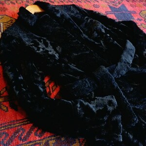  lady's M shared Ram fur fur coat black 