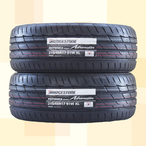 215/45R17 91W XL BRIDGESTONE ブリヂストン ポテンザ アドレナリン POTENZA ADRENALIN RE004 22年製 送料無料 2本税込 \27,540より 3