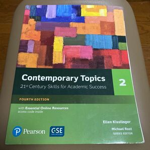 Contemporary Topics 4th Edition Level 2 Student Book 大学　英語　教科書