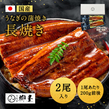 うなぎ 国産 蒲焼 2尾セット (1尾あたり200g前後) 真空パック 柳屋 たれ 冷凍 ウナギ 鰻 高級 蒲焼き うなぎ蒲焼き ひつまぶし 贅沢 美味_画像1