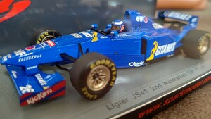 スパークモデル 1/43 リジェ・JS41・無限ホンダ 1995 オーストラリアGP2位 オリビエ.パニス spark Olivier.Panis 1995 Ligier・MUGEN Honda