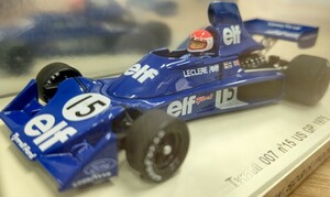 スパークモデル 1/43 ティレル・007・フォード 1975 アメリカGP ミシェル.ルクレール spark Michel.Leclere 1975 US GP Tyrrell・Ford