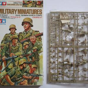 TAMIYA 小鹿タミヤ 1/35 MILITARY MINIATURES D.A.K. GERMAN AFRICA CORPS ドイツ歩兵セット アフリカ・コーア 未組立品 当時物 絶版品の画像5