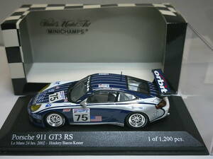 ☆1円始☆PMA 1/43 ポルシェPorsche 911 GT3 RS #75 LeMans 24hrs 2002 ☆240114