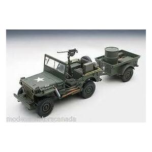 ☆超レア☆AUTOart 1/18ウィリーズ ジープ WILLYS JEEP WITH TRAILER( GREEN)☆240107の画像10