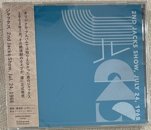 新品【国内CD】ジャックス 2nd Jacks Show, Jul. 24, 1968 JACKS FJSP434