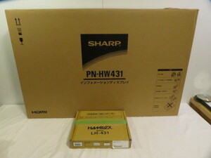 ◆3カ月のみ使用◆SHARP/シャープ　4Kインフォメーションディスプレイ　43インチ　2022年　Model:PN-HW431