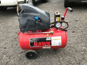 ane -stroke Iwata PUMA HAWK air compressor 24L 2 horse power present condition TP927