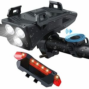 自転車 ライト LED ロードバイクライト 防水 USB充電式 自転車ヘッドライト クロスバイクライト 高輝度 80　モバイルバッテリー