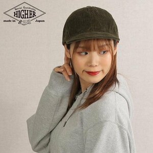 【サイズ 2】HIGHER ハイヤー コーデュロイ 6パネル キャップ オリーブ 日本製 帽子 メンズ レディース 男性 女性 8wel CORDUROY CAP