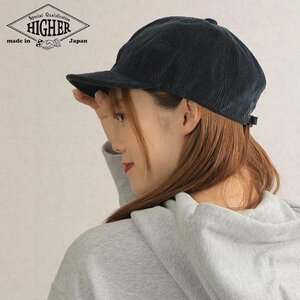 【サイズ 2】HIGHER ハイヤー コーデュロイ 6パネル キャップ ネイビー 日本製 帽子 メンズ レディース 男性 女性 8wel CORDUROY CAP