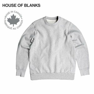 【サイズ M】House Of Blanks ハウスオブブランクス クルーネック スウェットシャツ ヘザーグレー カナダ製 Classic Crewneck Sweatshirt