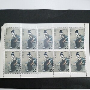 (大蔵省印刷局製造)1974　伊東深水　20円切手シート