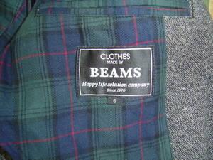BEAMS ビームス　テーラードジャケット　ホームスパン　Sサイズ