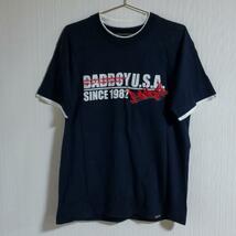BADBOY USA バッドボーイ 半袖 Tシャツ カジュアル ブラック系 ロゴ コットン メンズ サイズＬ【k164】_画像2