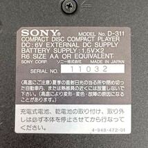 SONY Discman ソニー ディスクマン CDプレーヤー CDコンパクトプレーヤー D-311 リモコンヘッドホン付属 デジタルシグナルプロセッサー WK_画像4