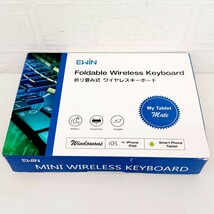 ★動作品★ EWIN 折り畳み式 ワイヤレスキーボード キーボード MINI WIRELESS KEYBOARD コードレス 無線接続 Bluetooth 薄型 PC スマホ WK_画像7