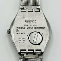 153 swatch スウォッチ IRONY アイロニー 腕時計 時計 クオーツ クォーツ カレンダー 曜日 ブルー文字盤 TI_画像4