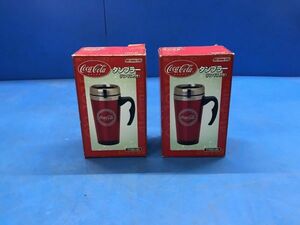 保管品【 タカラ / コカ・コーラ / Coca-Cola 】18-8ステンレス タンブラー 2個セット ハンドル付き 400ml 60