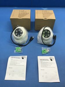 未使用【 Pro Secure / prosecure 】IR CCD CAMERA【 PYC-503 】2台セット 防犯カメラ 監視カメラ セキュリティ ワンケーブルドームカメラ