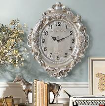 壁掛け時計1個 ウォールクロック ホワイト ロココ調 豪華 ヨーロッパ調 インテリアに 高級感 上品 洋風 綺麗 お色選択可_画像7