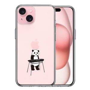 iPhone15Plus ケース クリア キーボード パンダ スマホケース 側面ソフト 背面ハード ハイブリッド