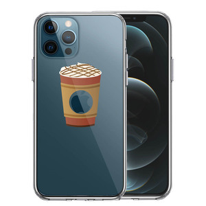 iPhone12Pro ケース クリア りんごカフェ キャラメルラテ スマホケース 側面ソフト 背面ハード ハイブリッド