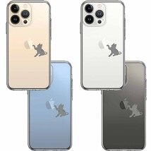 iPhone13Pro ケース クリア にゃんこ ねこ 猫 どら猫 リンゴきになる スマホケース 側面ソフト 背面ハード ハイブリッド_画像2