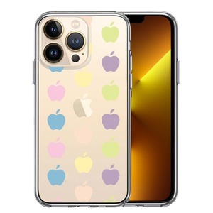 iPhone13Pro ケース クリア 林檎 りんご apple 水玉 スマホケース 側面ソフト 背面ハード ハイブリッド
