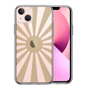 iPhone13mini ケース クリア 旭日旗 太陽 日本 スマホケース 側面ソフト 背面ハード ハイブリッド