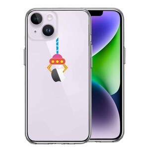 iPhone14Plus ケース クリア UFOキャッチャー りんご キャッチ スマホケース 側面ソフト 背面ハード ハイブリッド