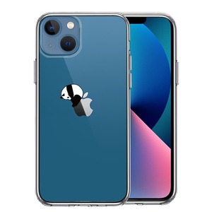 iPhone13 ケース クリア パンダ panda 跳び箱 体操 スマホケース 側面ソフト 背面ハード ハイブリッド