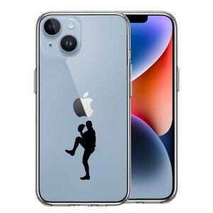 iPhone14Plus ケース クリア 野球 ピッチャー スマホケース 側面ソフト 背面ハード ハイブリッド