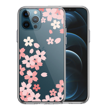 iPhone12Pro ケース クリア 桜 スマホケース 側面ソフト 背面ハード ハイブリッド_画像1