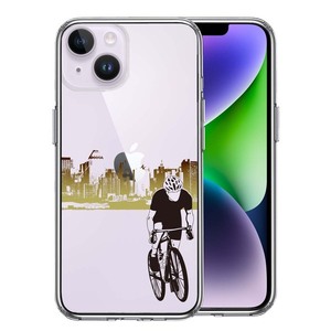 iPhone14Plus ケース クリア スポーツサイクリング　男子2 スマホケース 側面ソフト 背面ハード ハイブリッド