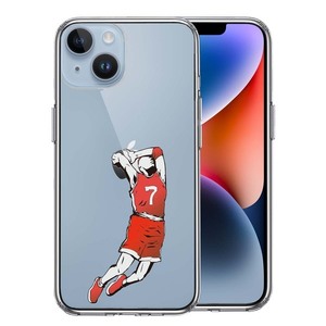 iPhone14 ケース クリア バスケットボール ダンク４ スマホケース 側面ソフト 背面ハード ハイブリッド