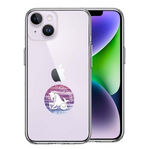 iPhone14Plus ケース クリア やぎ座 山羊座 Capricornus スマホケース 側面ソフト 背面ハード ハイブリッド