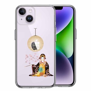 iPhone14 ケース クリア 花魁 スマホケース 側面ソフト 背面ハード ハイブリッド