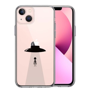 iPhone13 ケース クリア UFO 帰艦 スマホケース 側面ソフト 背面ハード ハイブリッド