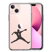 iPhone13 ケース クリア 野球 ピッチャー 背中 スマホケース 側面ソフト 背面ハード ハイブリッド_画像1