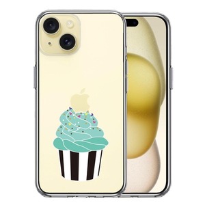 iPhone15Plus ケース クリア カップケーキ スマホケース 側面ソフト 背面ハード ハイブリッド