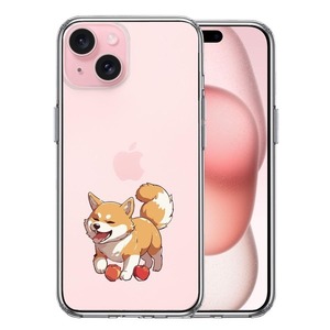 iPhone15Plus ケース クリア わんこ 柴犬 2 スマホケース 側面ソフト 背面ハード ハイブリッド