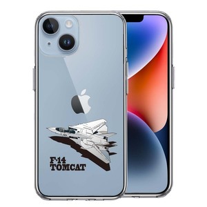 iPhone14Plus ケース クリア 米軍 F 14 トムキャット スマホケース 側面ソフト 背面ハード ハイブリッド