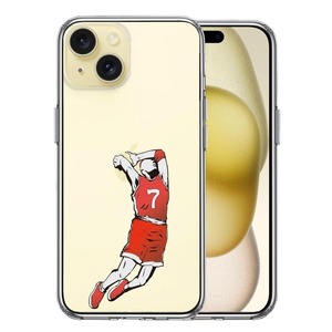 iPhone15 ケース クリア バスケットボール ダンク４ スマホケース 側面ソフト 背面ハード ハイブリッド