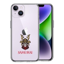 iPhone14Plus ケース クリア サムライ スカル武者 スマホケース 側面ソフト 背面ハード ハイブリッド_画像1